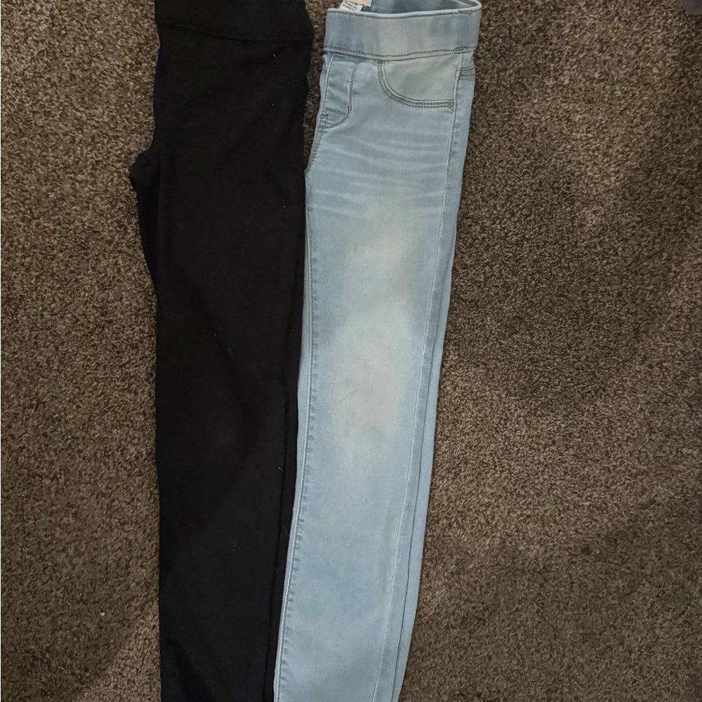 Girl’s Black and Light Blue Jeans